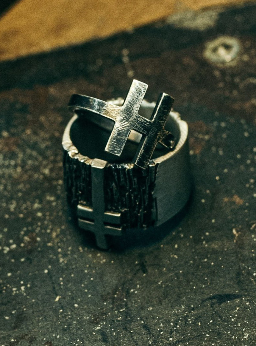 HEX "H" Ring  (925 Silver)